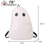 Ghost College Backpack PU Leather Shoulder Bag