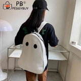Ghost College Backpack PU Leather Shoulder Bag