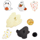 Halloween Ghost Enamel Pins Pumpkin Lapel Pins Cartoon Witch Breast Brooches