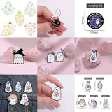 Halloween Ghost Enamel Pins Pumpkin Lapel Pins Cartoon Witch Breast Brooches