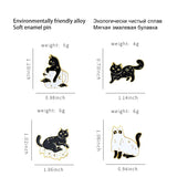 Ghost Cats Enamel Pins Kitten in Mug Cup Brooches Girls Jewelry