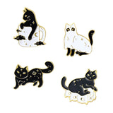Ghost Cats Enamel Pins Kitten in Mug Cup Brooches Girls Jewelry
