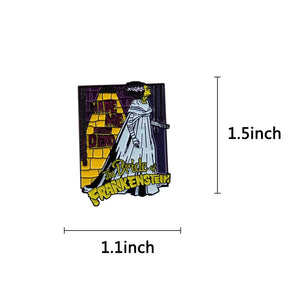Horror Bride of Frankenstein Enamel Pin for Clothes Lapel Badges on Backpack