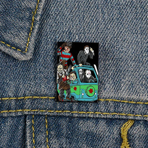Horror Movie Killer Friends Printed Pins