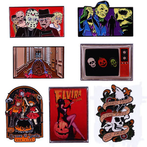 Halloween Horror Movie Style Enamel Pin Lapel Pins for Backpacks Brooches