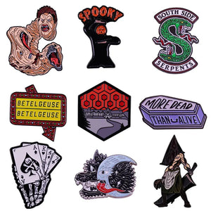 Halloween Horror Enamel Pin Lapel Pins for Backpacks Clothing Accessories