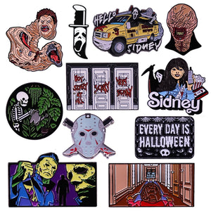 Halloween Horror Movie Enamel Pin Lapel Pins Backpack Brooch Badges