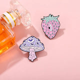 Halloween Pink Tombstone Snail Enamel Lapel Pins Brooches