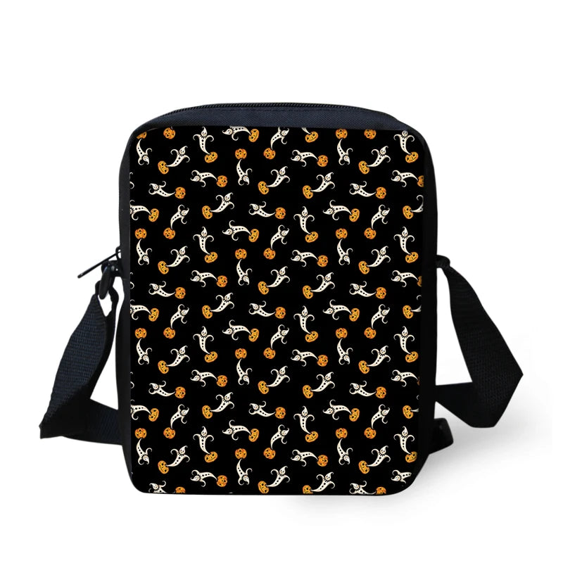 Halloween Print Mini Shoulder Bag for Students
