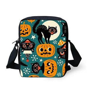 Halloween Print Mini Shoulder Bag for Students