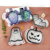 Halloween Pumpkin Bat Tray Silicone Mold for Epoxy Resin Casting