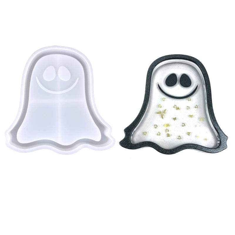 Halloween Pumpkin Bat Tray Drop Glue Mold