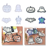 Halloween Pumpkin Bat Tray Drop Glue Mold