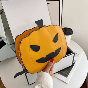 Halloween Pumpkin Shoulder Bag Gothic Crossbody Messenger Totes