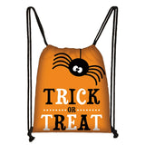 Halloween Pumpkin Spider Ghost Bat Drawstring Bag