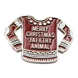 Halloween Red Sweater and Socks Metallic Female Brooch