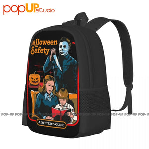 Halloween Safety Kids Funny Parody Michael Myers Slasher Backpack
