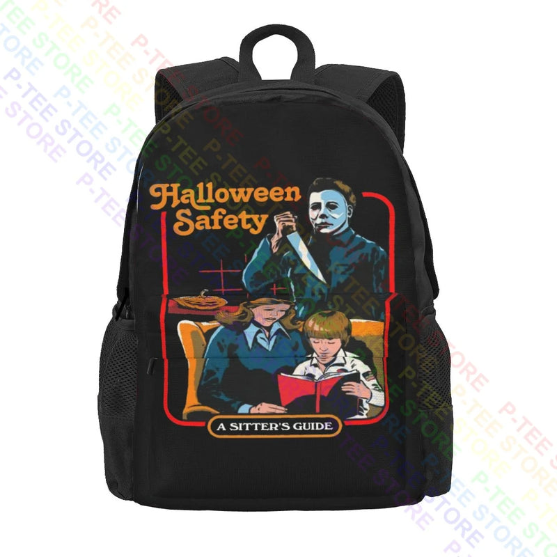 Halloween Safety Kids Funny Parody Michael Myers Slasher Large Capacity Backpack