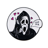Halloween Scary Face Enamel Pin - Horror Lapel Pin for Backpacks & Clothes