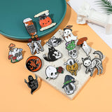 Alloy Halloween Ghosts Skulls Brooches Fun Accessories
