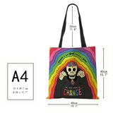 Halloween Series Letter Printed Women Handbag Large Capacity