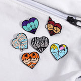 Halloween Sexy Butts Enamel Pins Heart Shaped Cosplay Brooches
