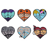 Halloween Sexy Butts Enamel Pins Heart Shaped Cosplay Brooches