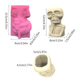 Skull Man Flower Pot Silicone Mold for Epoxy Resin Casting