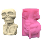 Skull Man Flower Pot Silicone Mold for Epoxy Resin Casting