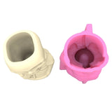 Skull Man Flower Pot Silicone Mold for Epoxy Resin Casting