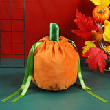 Halloween Velvet Pouch Bag Pumpkin Candy Gift Bag