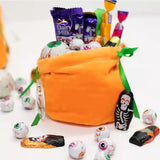 Halloween Velvet Pouch Bag Pumpkin Candy Gift Bag