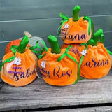 Halloween Velvet Pouch Bag Pumpkin Candy Gift Bag