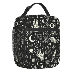 Halloween Witchcraft Witch Insulated Lunch Bag Women Occult Witchy Magic