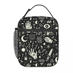 Halloween Witchcraft Witch Insulated Lunch Bag Women Occult Witchy Magic
