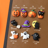 Halloween Pumpkin Witch Hat Resin Patch DIY Jewelry 10pcs