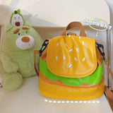 Hamburger Backpack Women Lazy Multifunctional Girl Backpack