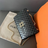 PU Leather Ladies Messenger Purse Chain Shoulder Bag