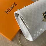 PU Leather Ladies Messenger Purse Chain Shoulder Bag