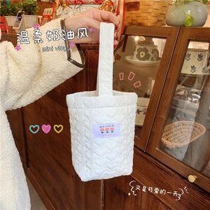 Sweet Love Quilted Bucket Bag for Women