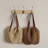 Straw Women's Shoulder Handbag Bohemian Summer Beach Tote Bag