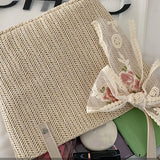 Hand-Woven Large Capacity Straw Tote Bag for Women