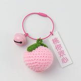 Hand Crocheted Peach Doll Pendant Key Chain Backpack Decoration