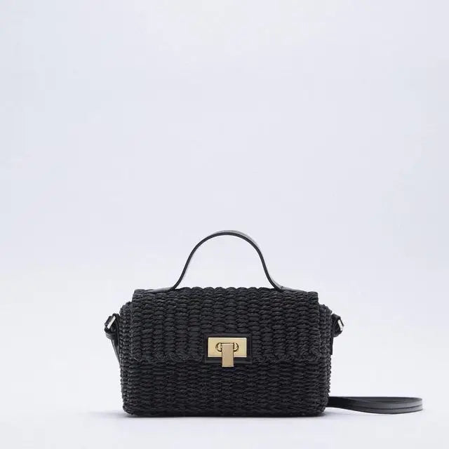 Hand-held Straw Woven Bag Paper Rope Messenger Bag