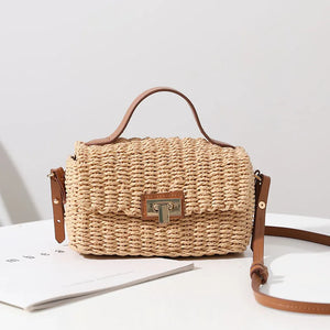 Hand-held Straw Woven Bag Paper Rope Messenger Bag
