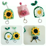 Hand-knitted Car Key Case Cartoon Key Sleeve Mini Protection