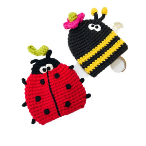 Hand-knitted Car Key Case Cartoon Key Protection Cover Mini Bag