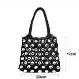 Hand-sewn Holiday Woven Diamond Mini Bucket Bag