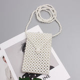 Hand-woven Pearl Shoulder Bag Women Crossbody