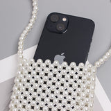Hand-woven Pearl Shoulder Bag Women Crossbody